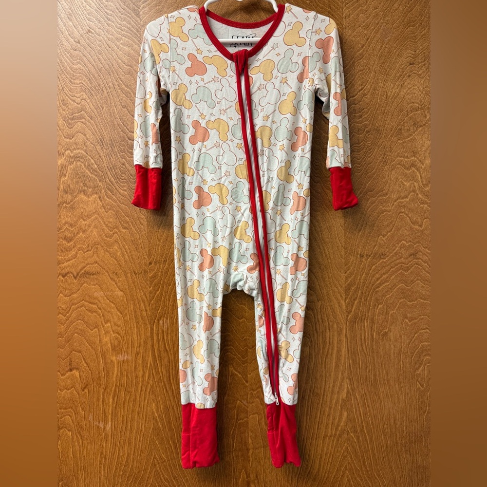 Mickey Mouse Bamboo Sleeper zippy  Pajamas 12-18 months